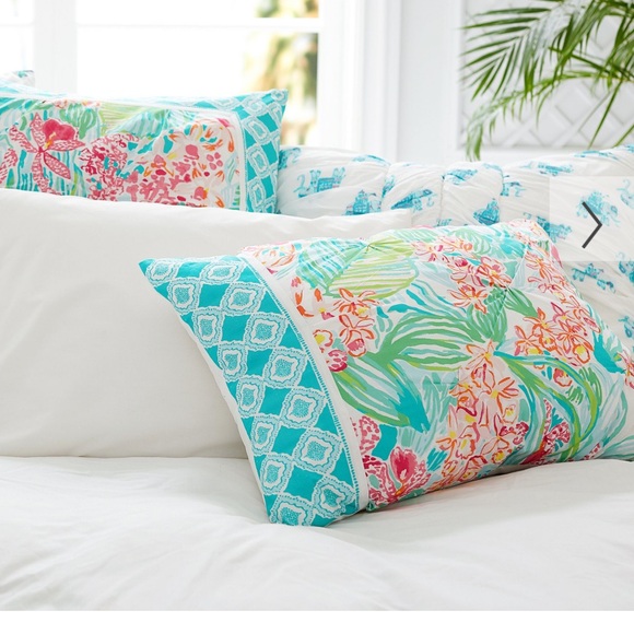 Lilly Pulitzer for Pottery Barn, 2 pillow cases 25x19,  Orchid print - Picture 8 of 12
